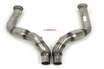3" Mid-Pipes with Cats Polished 304 Stainless Steel